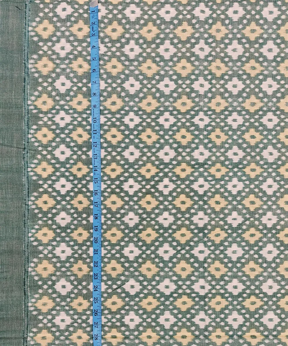 2.5 m Dark green handwoven cotton sambalpuri kurta material