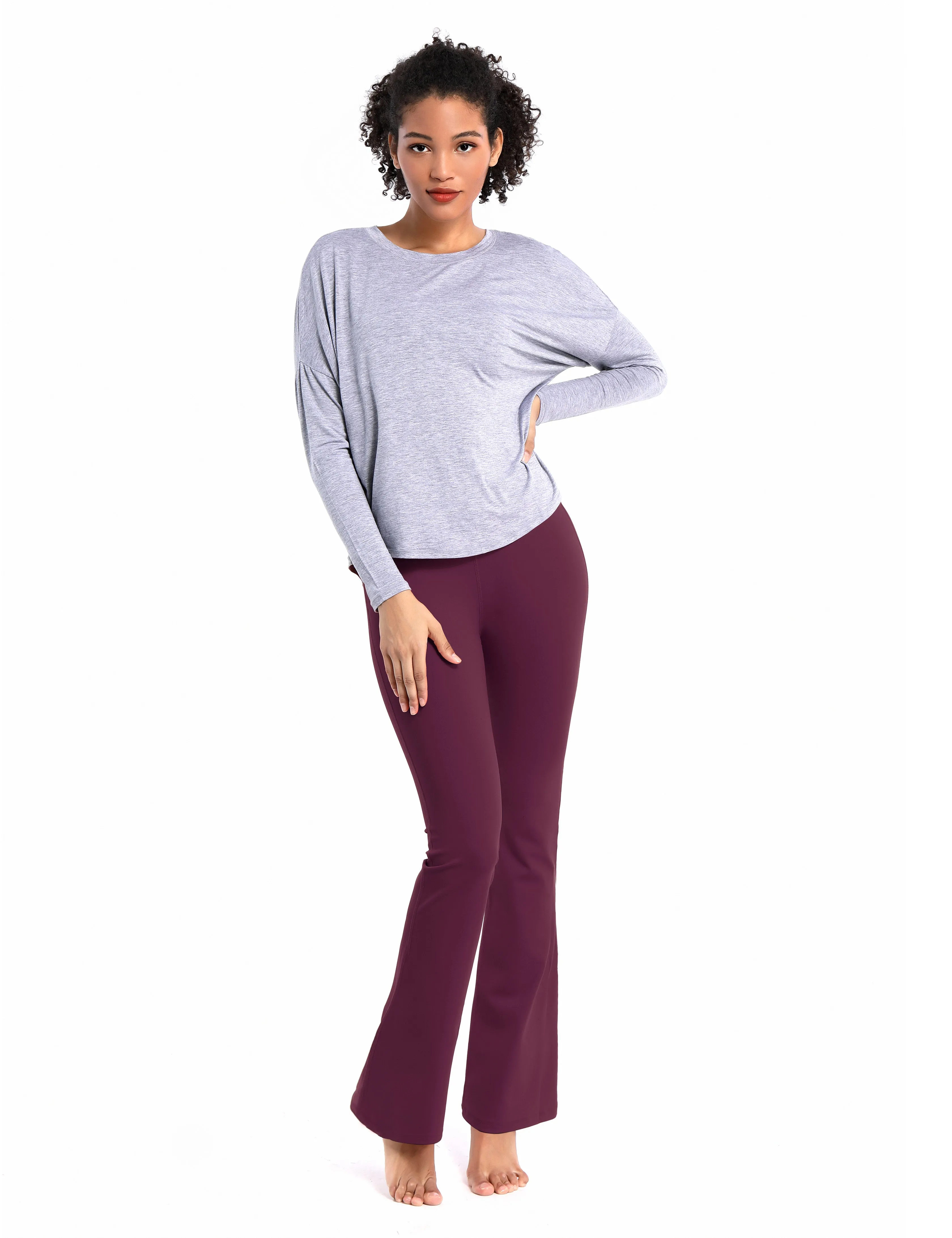 29" 31" 33" 35" Cotton Nylon Bootcut Leggings grapevine