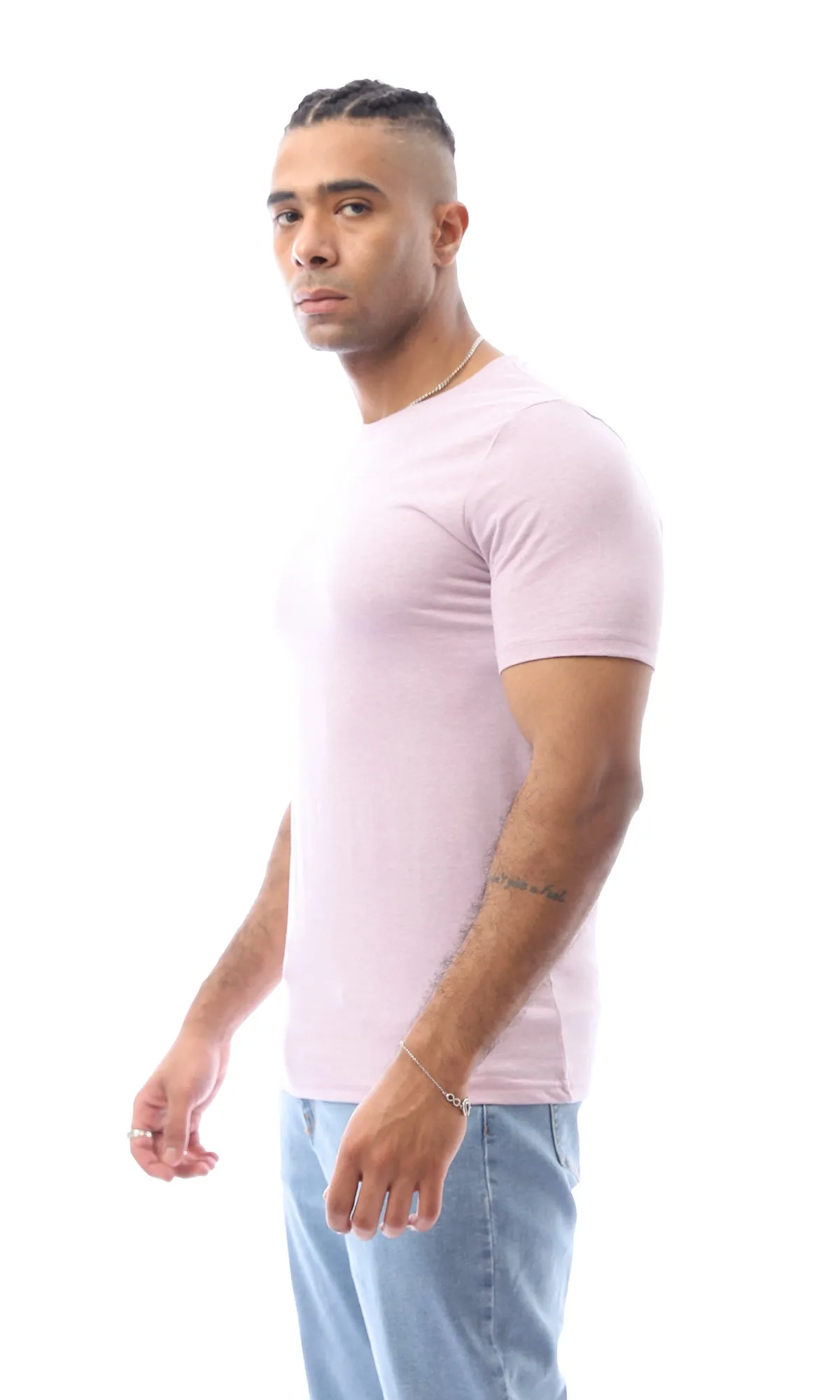 94915 Simple Heather Light Purple Basic Tee