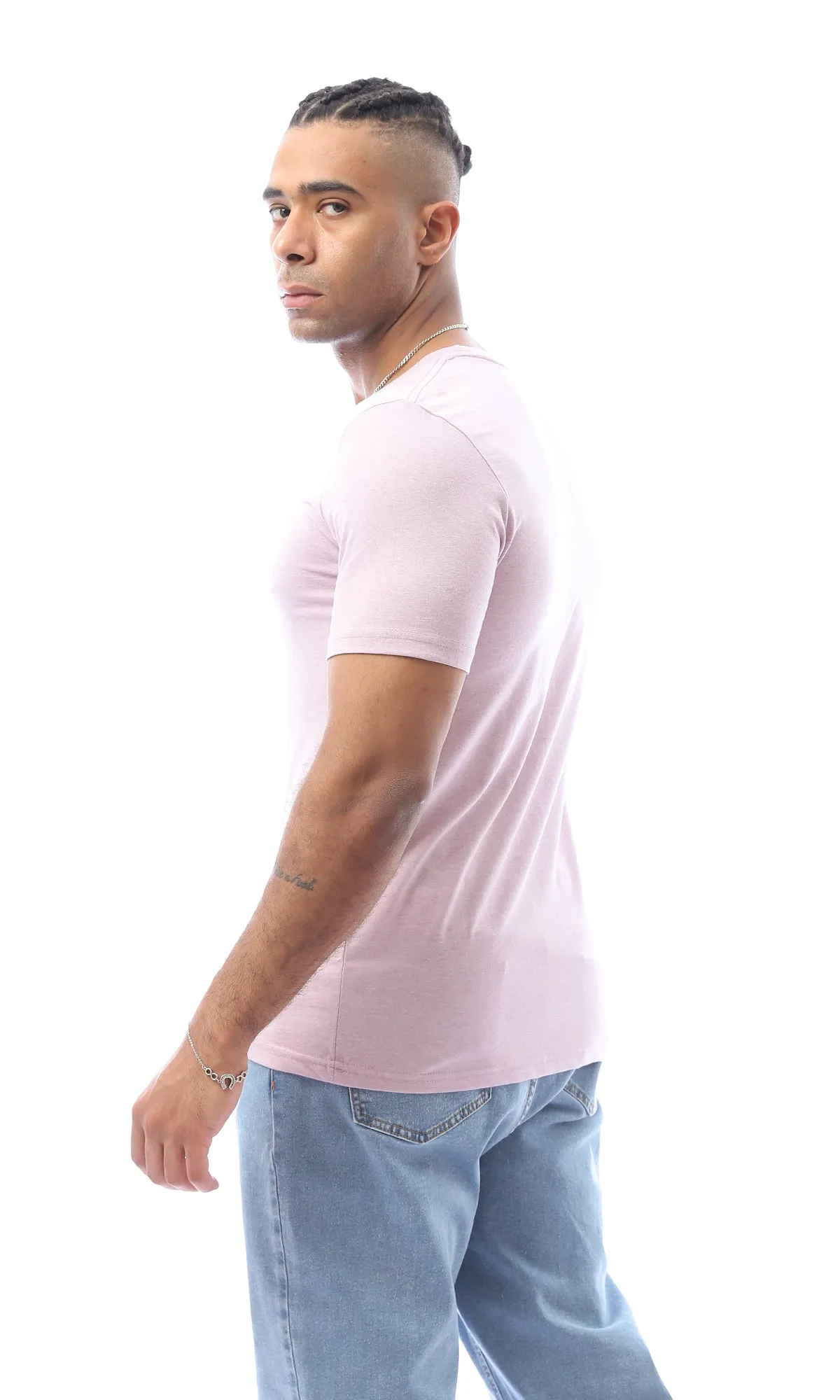 94915 Simple Heather Light Purple Basic Tee