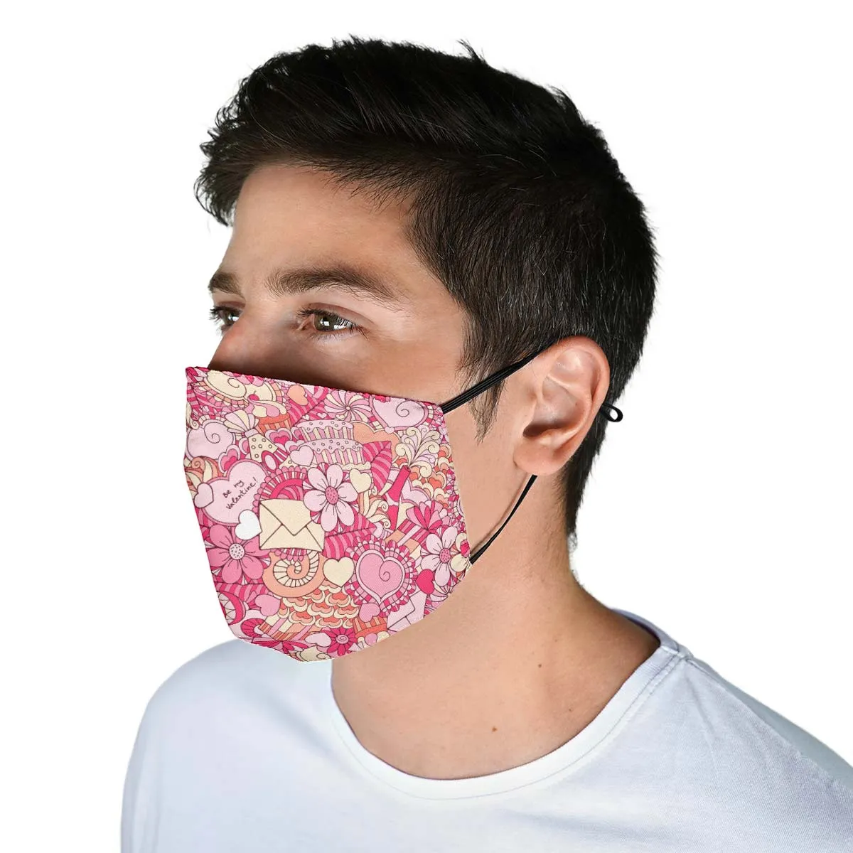 Abstract Valentines Day Face Cover