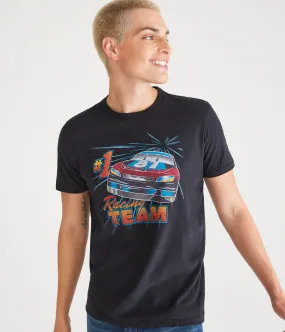 Aeropostale Mens' Racing Team Graphic Tee -  - Size L - Cotton - Teen Fashion & Clothing Black