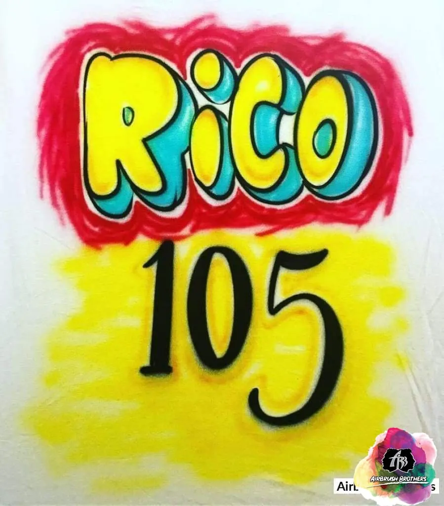 Airbrush Rico (Paid in full) Shirt Design