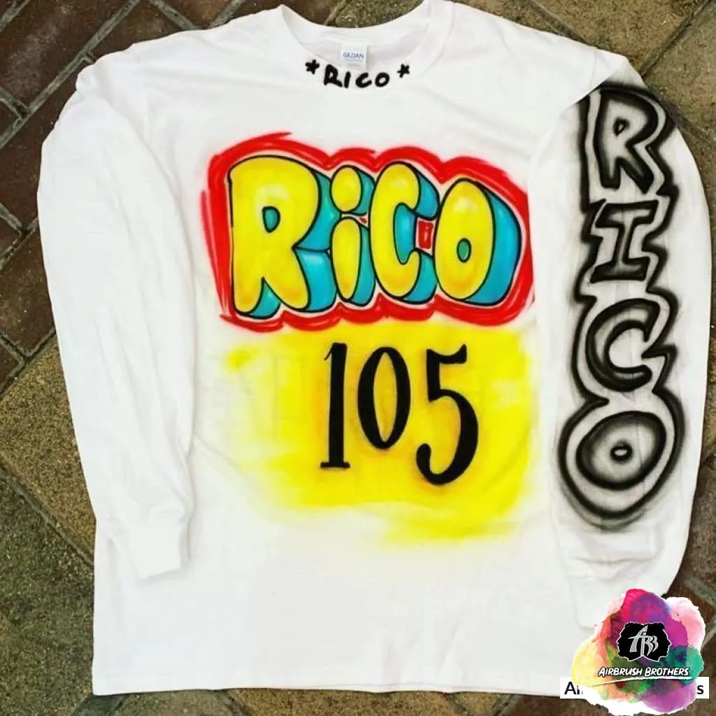 Airbrush Rico (Paid in full) Shirt Design