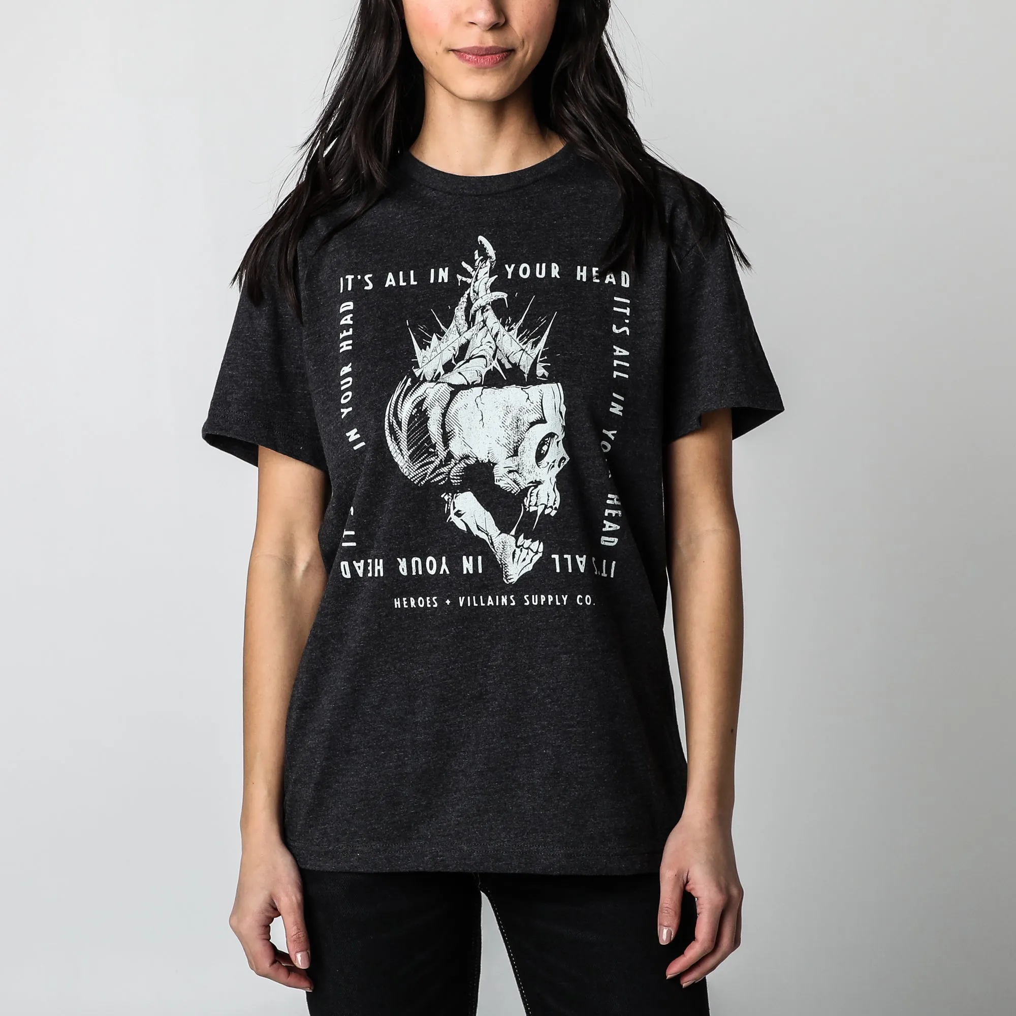 All In Your Head Charcoal Sustainable Tee