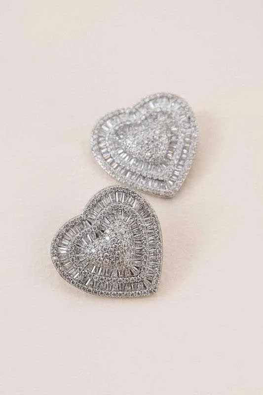 Amiya Heart Post Earrings