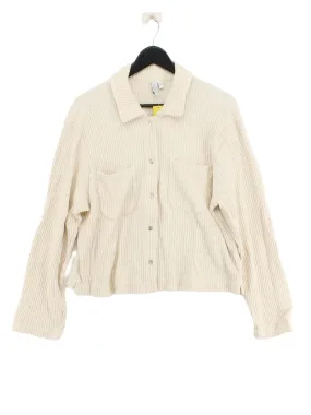 & Other Stories Women's Cardigan S Cream Cotton with Elastane