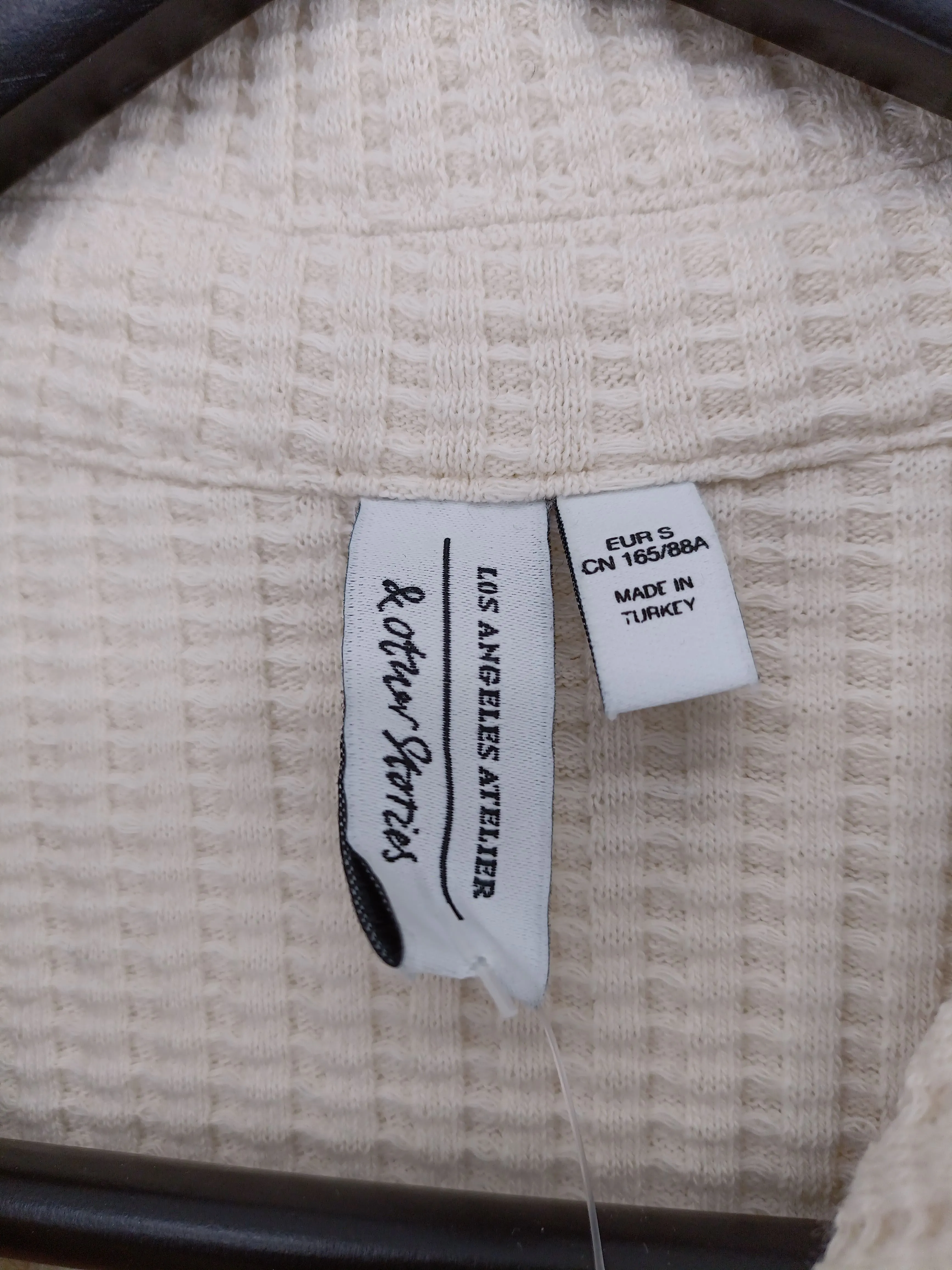 & Other Stories Women's Cardigan S Cream Cotton with Elastane