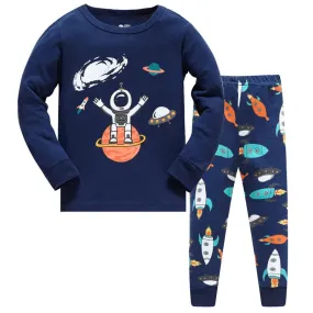 Baby Boy 3-8T Sleepwear Spaceman Rocket Pajama Sets