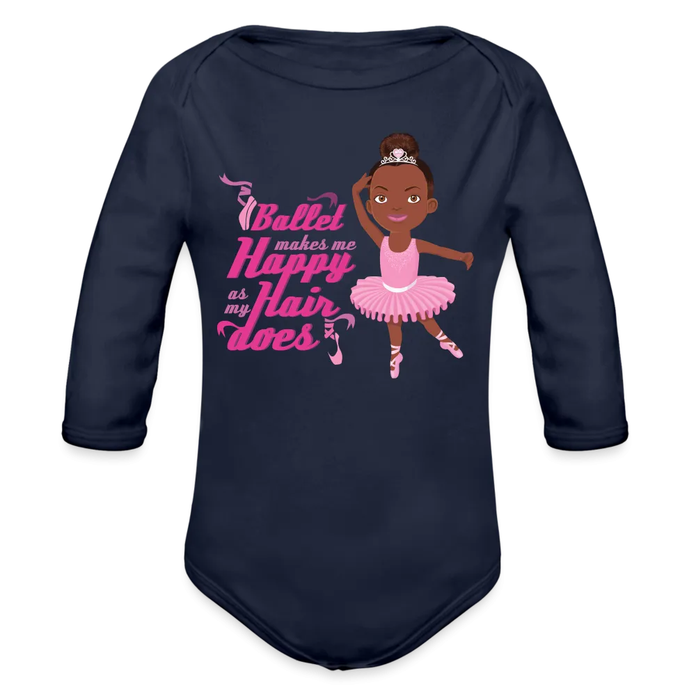 Ballerina Organic Long Sleeve Baby Bodysuit