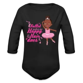 Ballerina Organic Long Sleeve Baby Bodysuit