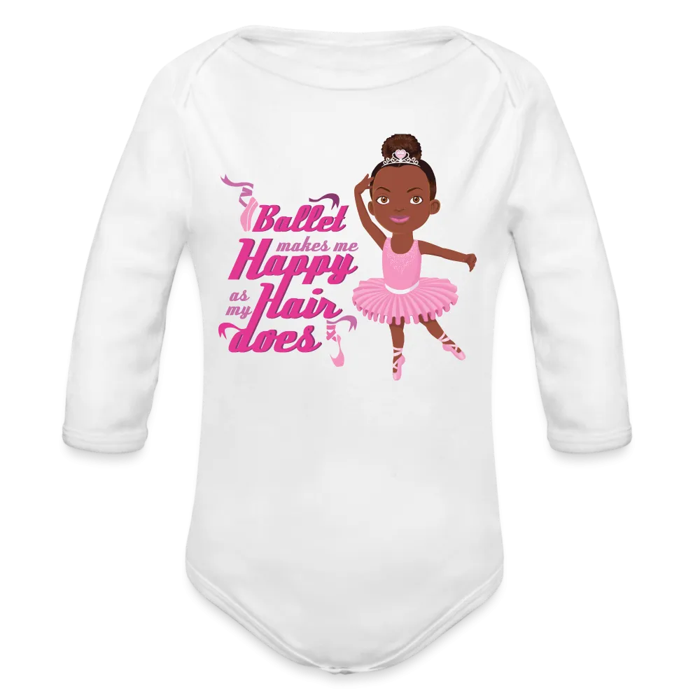 Ballerina Organic Long Sleeve Baby Bodysuit