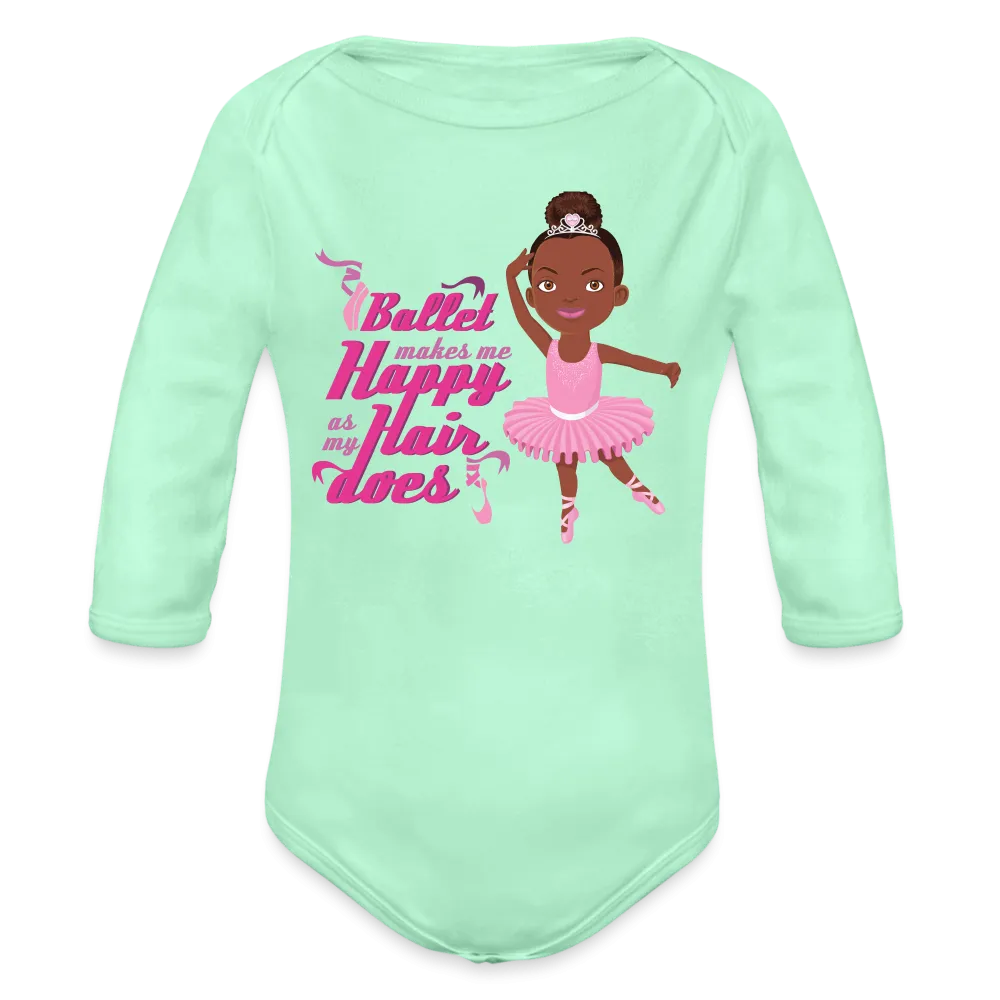 Ballerina Organic Long Sleeve Baby Bodysuit