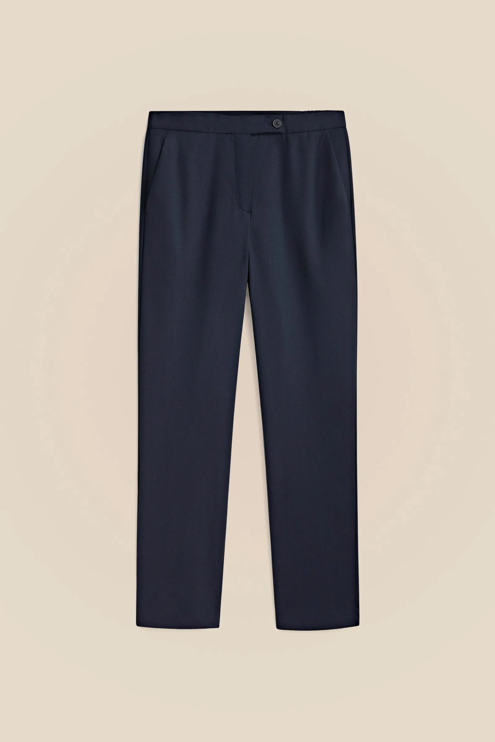 Elastic Back Linen Pants