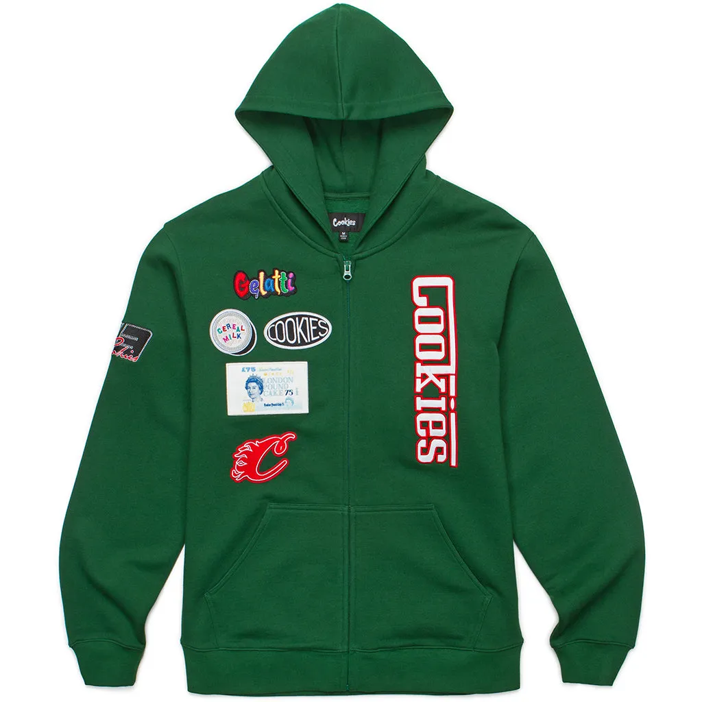 Enzo Full Zip Hoodie with Patches