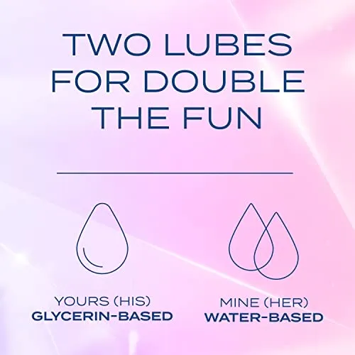 K-Y Yours   Mine Couples Lubricant, Personal Lubricant & Intimate Gel for Couples, Men, Women, Sex Lube, Clear, 2 x 1.5 Fl Oz, 2 count (Pack of 1)