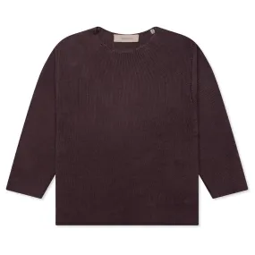 Kid's Raw Sweater - Plum