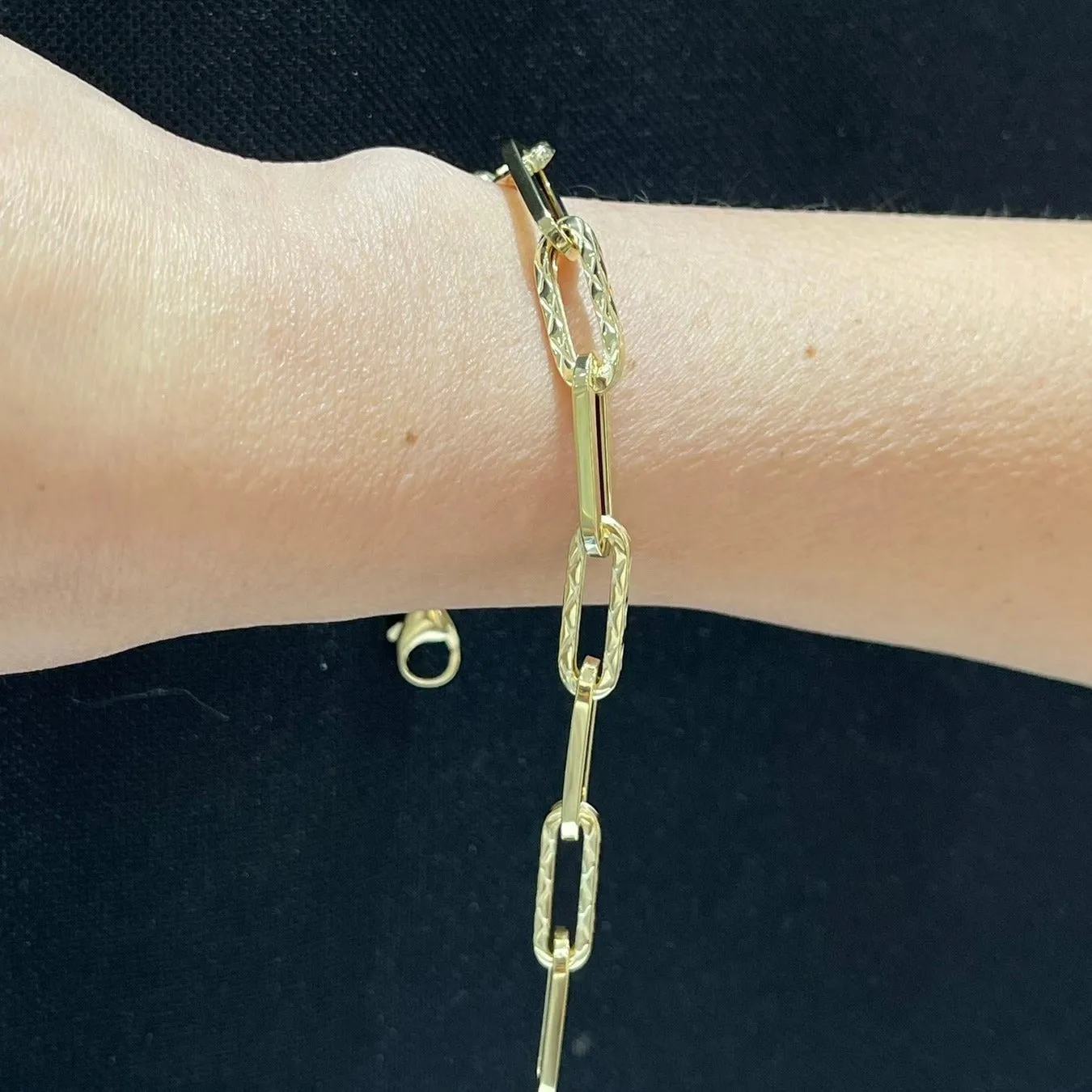 Link Diacut Bracelet 18K Gold