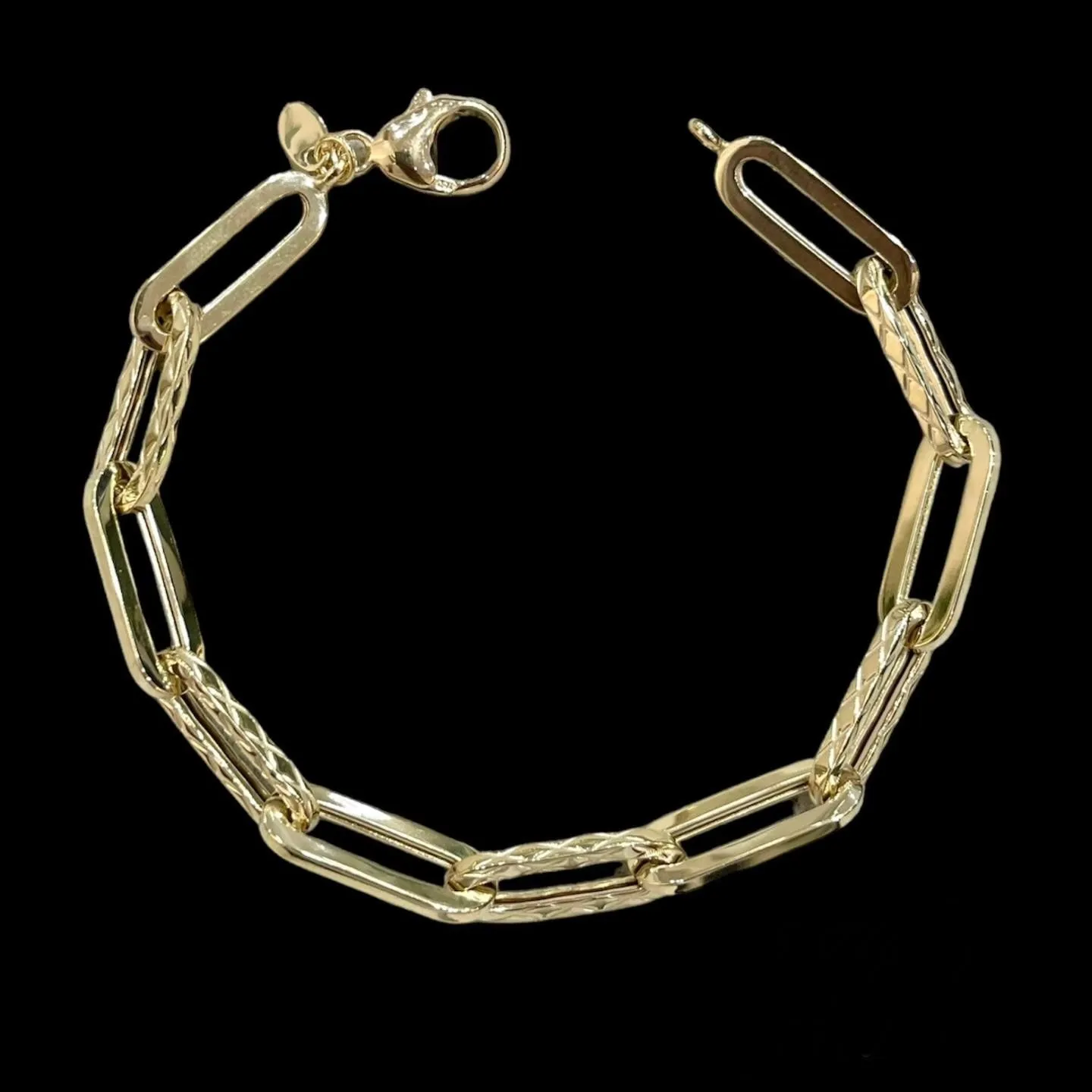 Link Diacut Bracelet 18K Gold