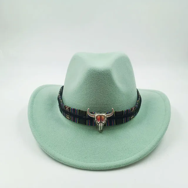 Longhorn Skull Cowgirl Hat 36 Different Styles And Colors To Choose From Two Different Longhorn Styles Silver Conchos Holstein Print Ostrich Feather Rhinestone Crown Check Them All Out!