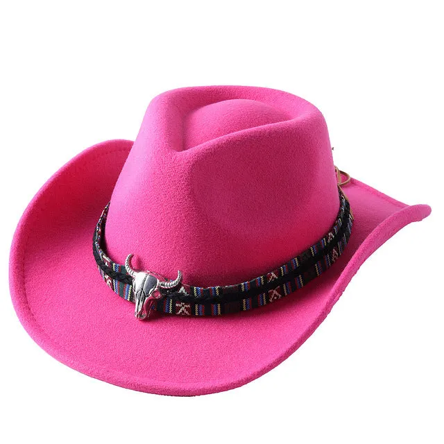 Longhorn Skull Cowgirl Hat 36 Different Styles And Colors To Choose From Two Different Longhorn Styles Silver Conchos Holstein Print Ostrich Feather Rhinestone Crown Check Them All Out!