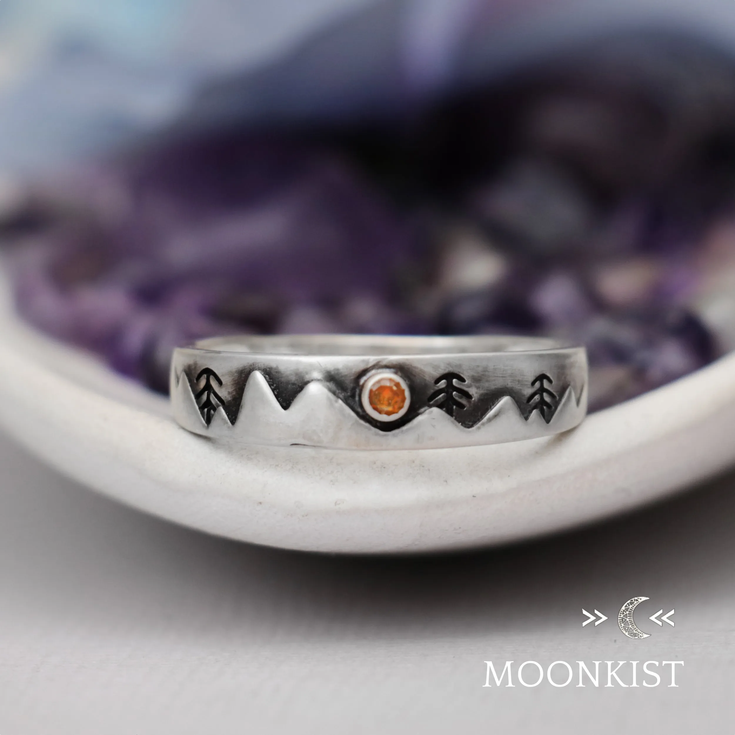 Modern Mountain Range Engagement Ring | Moonkist Designs