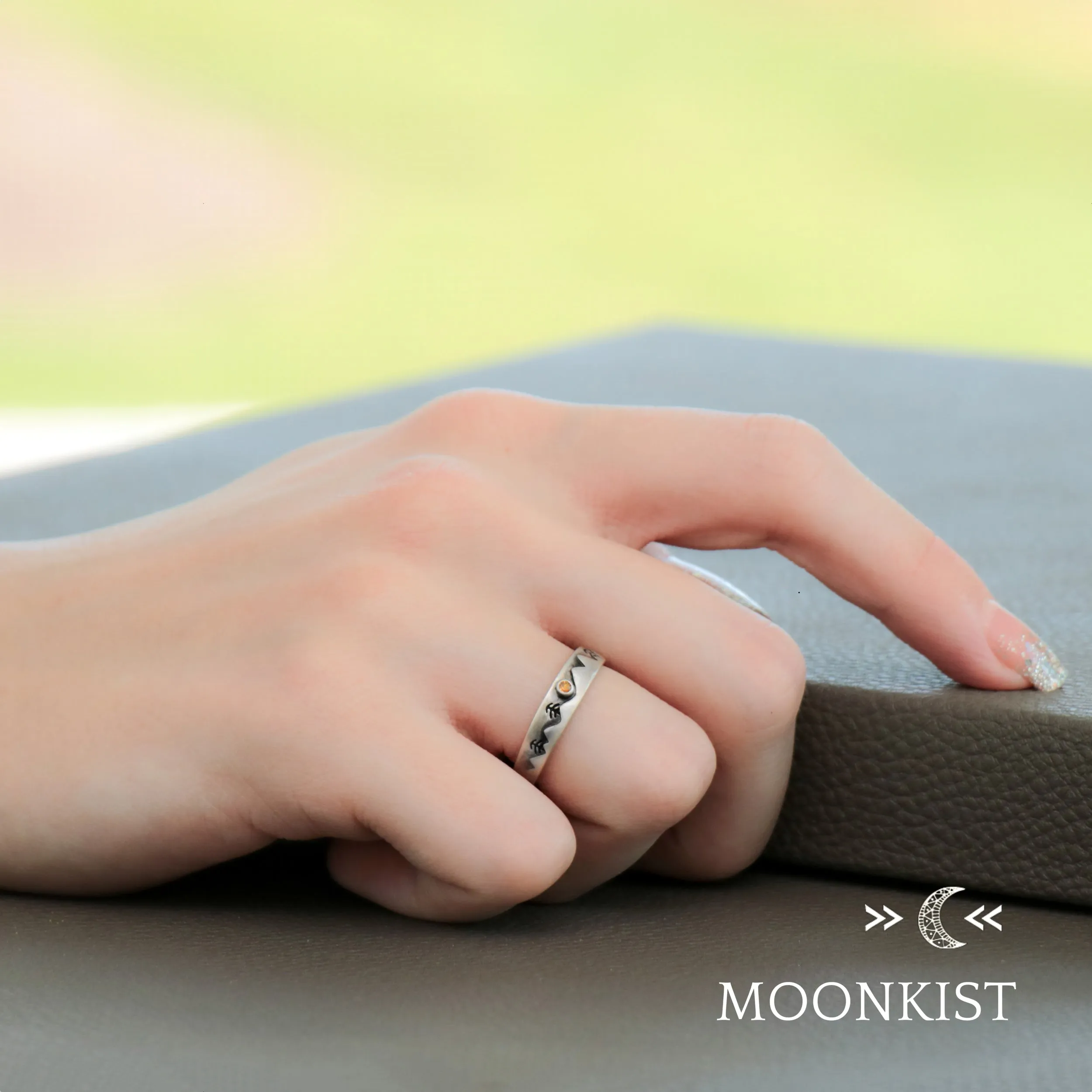 Modern Mountain Range Engagement Ring | Moonkist Designs