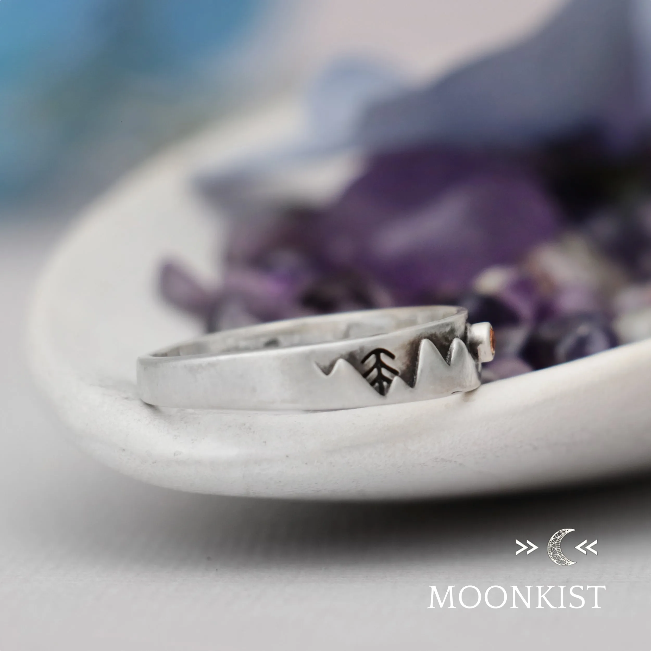 Modern Mountain Range Engagement Ring | Moonkist Designs