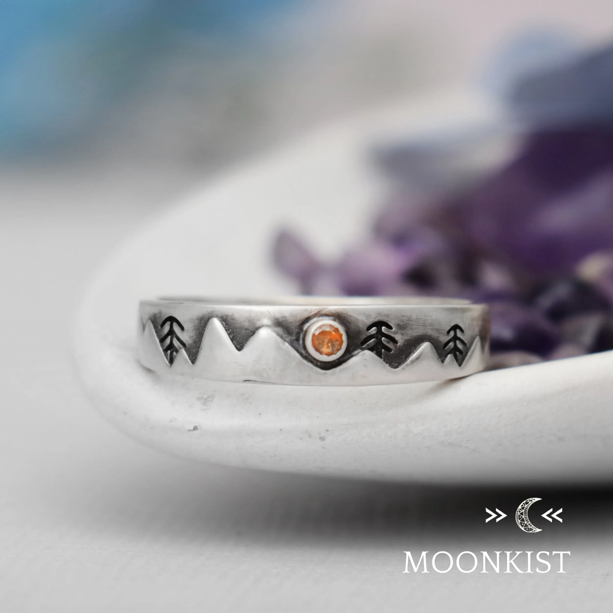 Modern Mountain Range Engagement Ring | Moonkist Designs