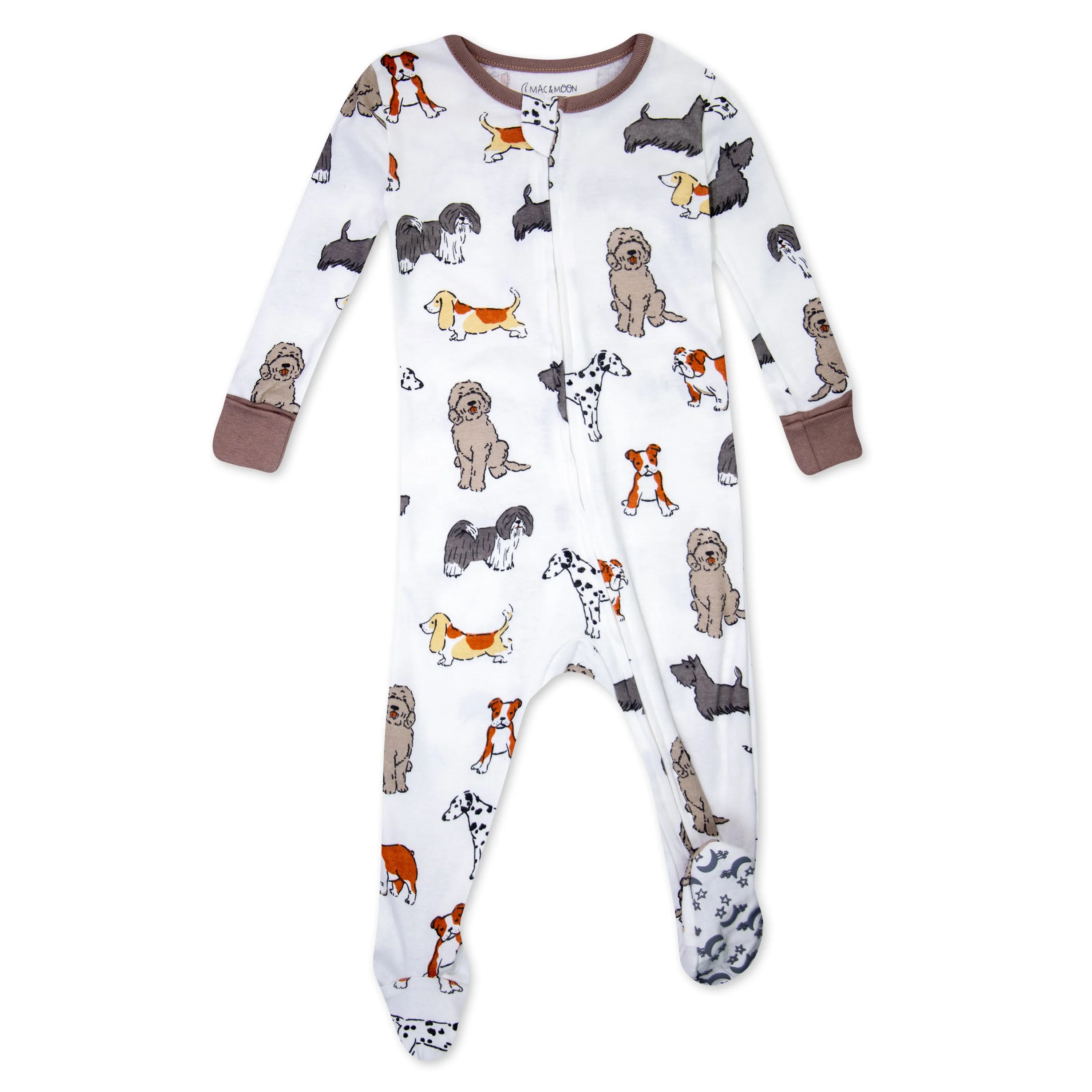 Organic Cotton 2-Pack Footed Pajamas in Furry Friends Print