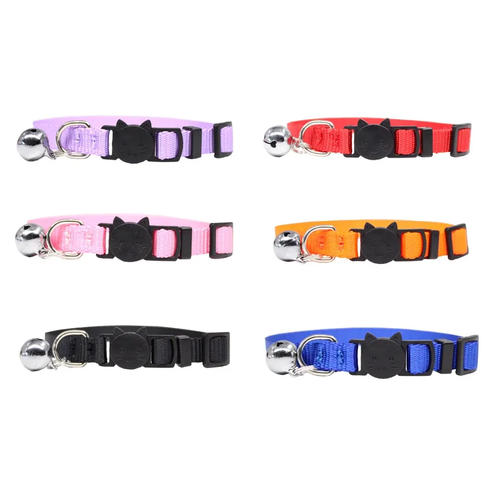 Personalized ID Free Engraving Cat Collar Safety Breakaway Small Dog Cute Nylon Adjustable for Puppy Kittens Necklace