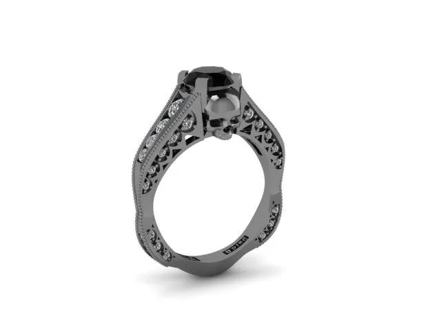 Secret Skull Engagement Ring-UDINC0323