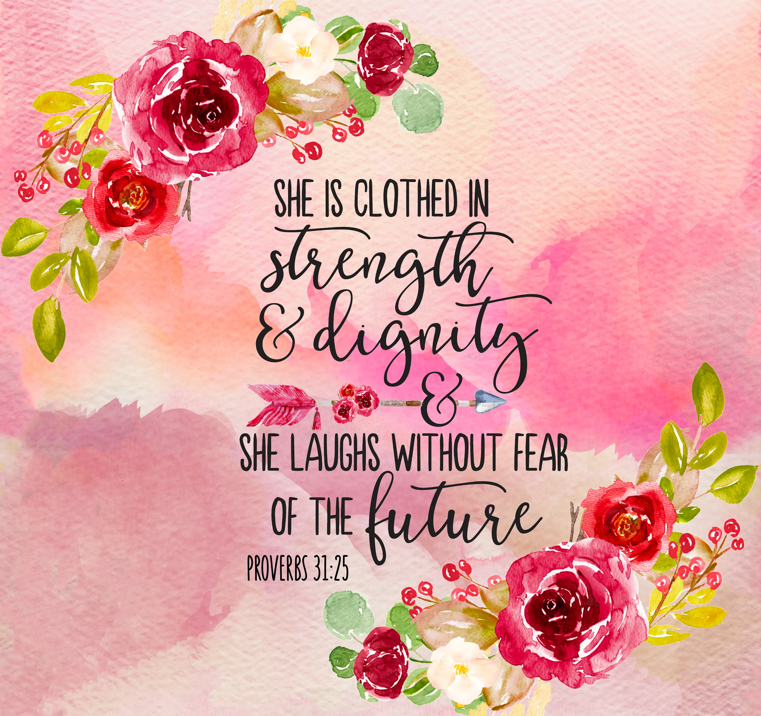 She is clothed in strength and dignity