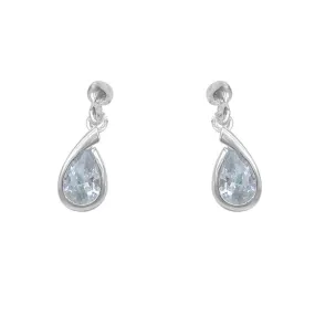 Teardrop Zirconia Stud Earrings